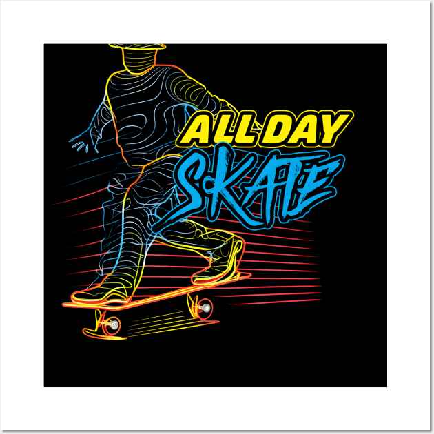 Skateboard Art Design motivational and inspirational quotes Wall Art by A Floral Letter Capital letter A | Monogram, Sticker